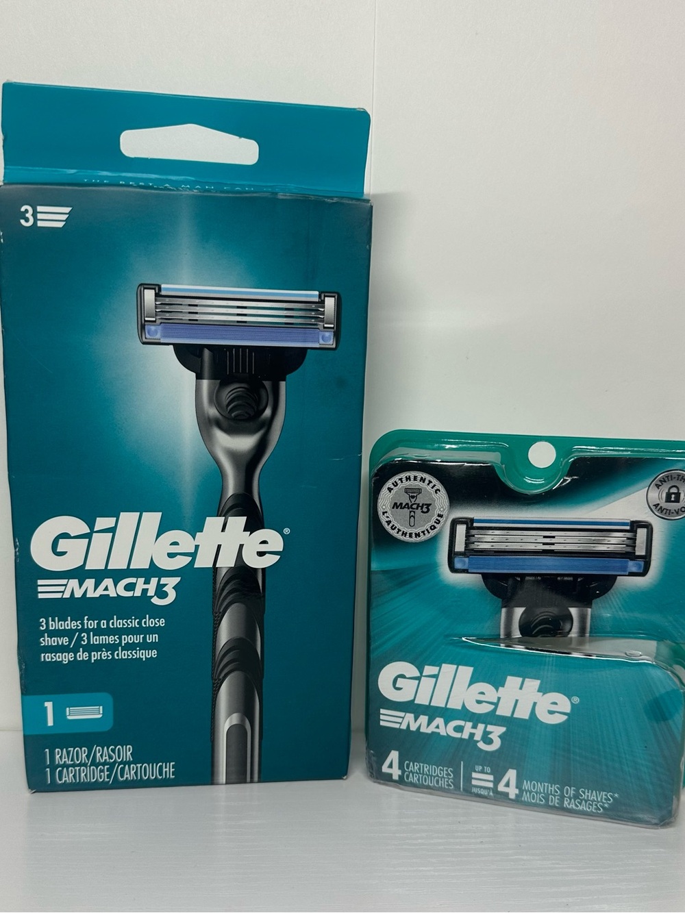 Gillette Mach3 Razor + 5 Cartridges NEW Sealed